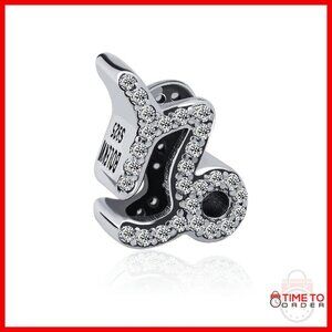 925 Sterling Silver Zodiac Charm Bead Fits Pandora Bracelets